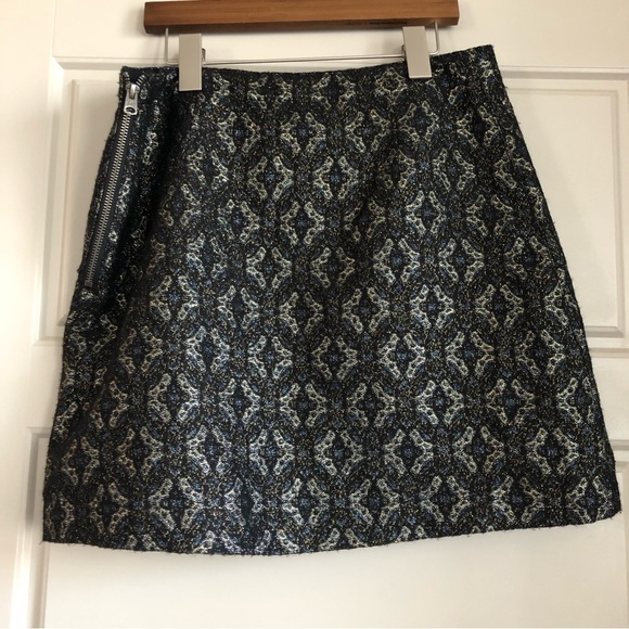 Abercrombie and Fitch Shimmer Mini Skirt with Asymmetrical Hem Size 8 - Picture 3 of 6